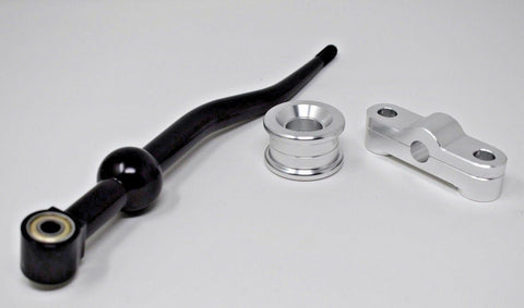 Dual Bend Short Shifter W/ Billet CNC B-Series Shift Linkage Bushings Civic