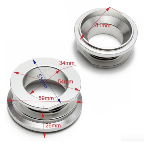 Billet CNC Aluminum Blow Off Valve Adapter Flange for Hks Ssqv To TiAL 50mm BOV