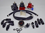 Adjustable Aero EFI Fuel Pressure Regulator Kit W/ 160PSI Oil Gauge AN-6 Hoses