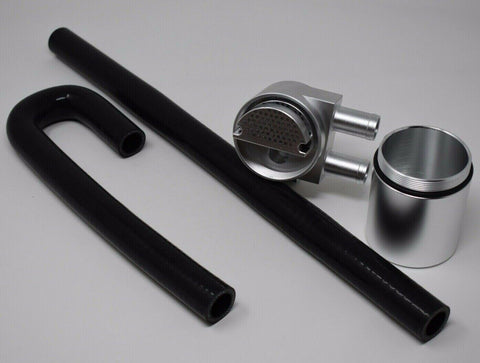 BMW N54 135i 335i 535i Double Baffled Oil Catch Can W/ Silicone Hoses Burger BMS
