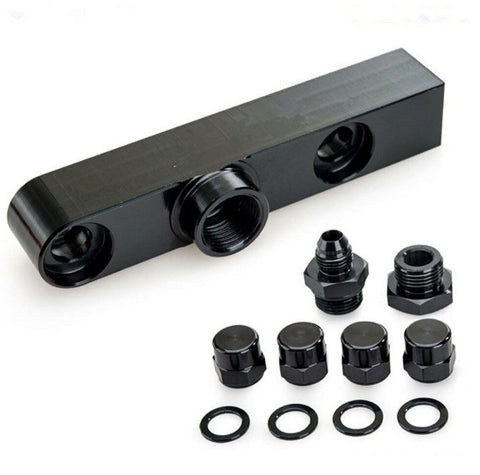 Billet Twin Dual Bosch 044 380lph AEM Fuel Pump Outlet Manifold Mounting Bracket