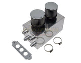 Pro Series Oil Catch Can For Honda Civic Acura Integra 4 Port -10AN With Hoses