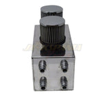 Pro Series Oil Catch Can For Honda Civic Acura Integra 4 Port -10AN With Hoses