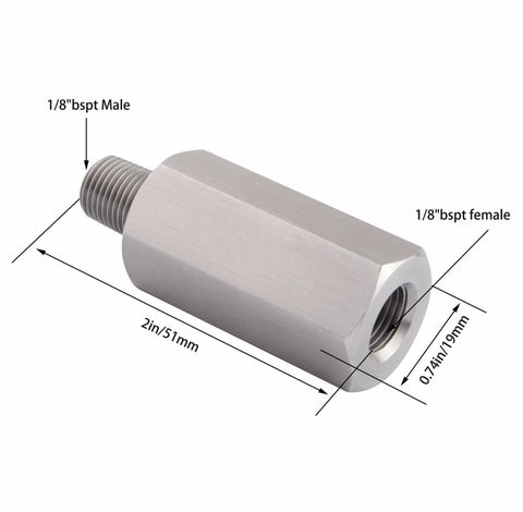 Oil Pressure Sensor Tee 1/8''NPT to Adapter Fitting Turbo Supply Feed Line Gauge