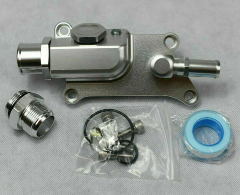 K Series Upper Coolant Housing W Straight Elbow Hose Fitting For K20Z3 K24 16AN