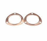 2 x 2.5” Inch Copper Header Exhaust Collector Gaskets Flanges Universal 3 Bolt