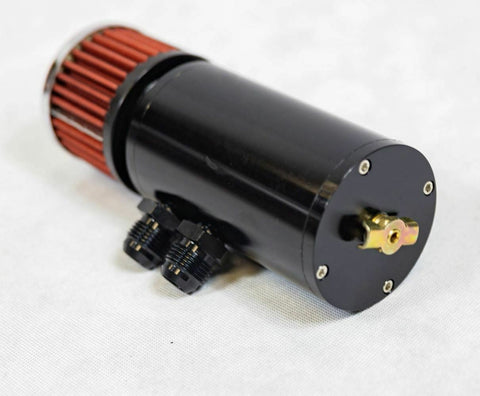 Universal 2 Port Catch Can Baffled Breather Filter 10AN Oil Reservoir Tank