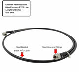 Universal Engine Turbo Charger Oil Feed Line Stainless Steel Braided Hose 3AN