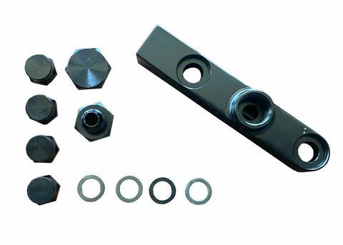 Billet Twin Dual For Bosch 044 380lph AEM Fuel Pump Outlet High Flow Manifold