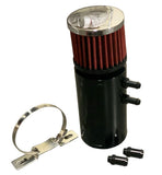 Universal 2 Port Catch Can Baffled Breather Filter Oil Reservoir Tank Barb