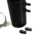 Universal 2 Port Catch Can Baffled Breather Filter Oil Reservoir Tank Barb