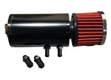Universal 2 Port Catch Can Baffled Breather Filter Oil Reservoir Tank Barb