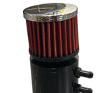 Universal 2 Port Catch Can Baffled Breather Filter Oil Reservoir Tank Barb