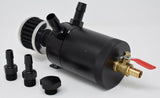Billet Aluminum Baffled Oil Catch Can Reservoir Tank Racing 2-Port Catchcan