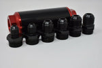 Universal Racing In-Line Fuel Filter With AN 6 8 10 Fittings Adapter