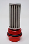 Universal Racing In-Line Fuel Filter With AN 6 8 10 Fittings Adapter