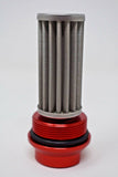 Universal Racing In-Line Fuel Filter With AN 6 8 10 Fittings Adapter