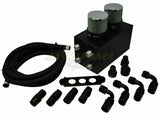 Battery Relocation Oil Catch Can For EK EG CRX DC2 Si Type R 4 Port 10AN Hoses