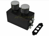 Battery Relocation Oil Catch Can For EK EG CRX DC2 Si Type R 4 Port 10AN Hoses