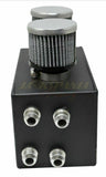 Battery Relocation Oil Catch Can For EK EG CRX DC2 Si Type R 4 Port 10AN Hoses
