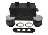 Battery Relocation Oil Catch Can For EK EG CRX DC2 Si Type R 4 Port 10AN Hoses