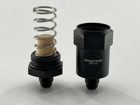 Billet Universal K Swap AN6 30 Micron Black Aluminum Inline Fuel Filter E85