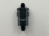 Billet Universal K Swap AN6 30 Micron Black Aluminum Inline Fuel Filter E85