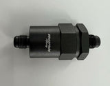 Billet Universal K Swap AN6 30 Micron Black Aluminum Inline Fuel Filter E85