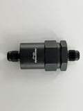 Billet Universal K Swap AN6 30 Micron Black Aluminum Inline Fuel Filter E85