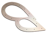 B H Series Tear Drop Hood Exit Up Pipe Dump Tube for Top Mount Turbo Manifold