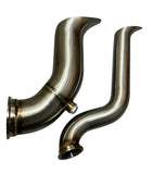 B H Series Tear Drop Hood Exit Up Pipe Dump Tube for Top Mount Turbo Manifold