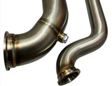 B H Series Tear Drop Hood Exit Up Pipe Dump Tube for Top Mount Turbo Manifold