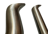 B H Series Tear Drop Hood Exit Up Pipe Dump Tube for Top Mount Turbo Manifold