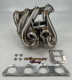 T4 Top Mount Turbo Manifold Dual Twin Wastegates B-Series