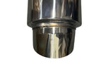 Turn Down Dolphin Muffler Stainless Steel Universal 3" Inlet 3.5" Outlet Polish