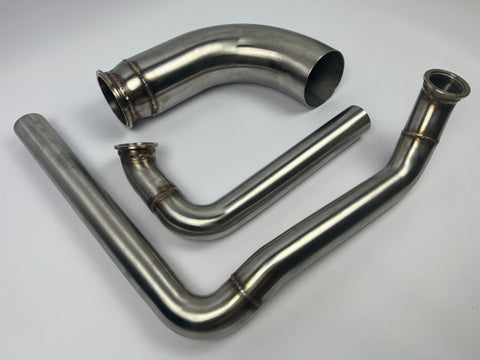 K Series Hood Exit Up Pipe & Dump Tube for Top Mount Turbo Manifold 304 SS Kit