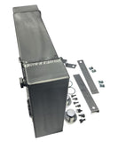 Half Size Compact Drag Tuck Coolant Radiator 1.25" 16AN Hose 4 Row Core Tucked