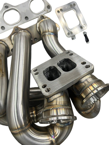 T3 T4 Top Mount Turbo Manifold Dual Twin Wastegate B Series