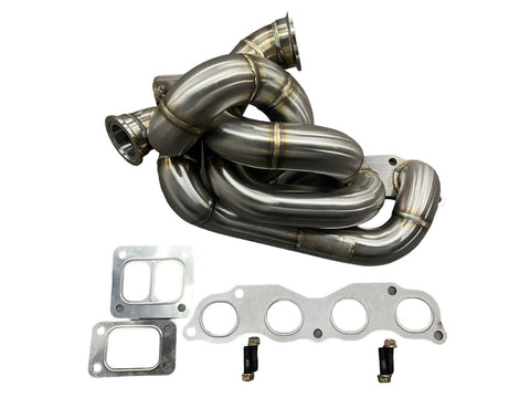 K20 K24 Top Mount Manifold 44mm Wastegate WG Hot Parts AWD FWD T3 T4 Dumptube