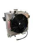 K Swap Half Size Radiator For Honda EK Civic 96-00 K Series K20 K24 Dual Core Si