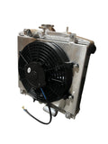 K Swap Half Size Radiator For Honda EK Civic 96-00 K Series K20 K24 Dual Core Si