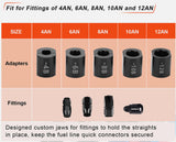Multi Function Aluminum Hose Installation Tool -4 to -12 AN Fittings Holders