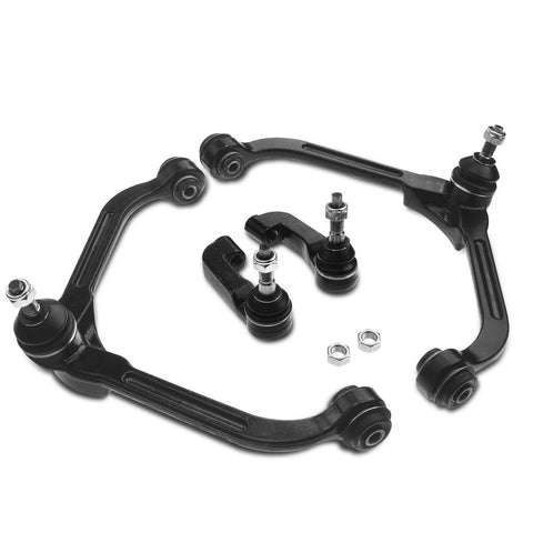 4Pcs Front Upper Control Arm Assembly and Tie Rod End for Jeep Liberty 2002-2007