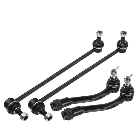 4x Front Tie Rod End & Stabilizer Bar End Link for Hyundai Accent 2006-2011 1.6L
