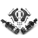 12pcs Front Strut & Coil Spring Control Arm Sway Bar for Nissan Rogue 08-12 FWD