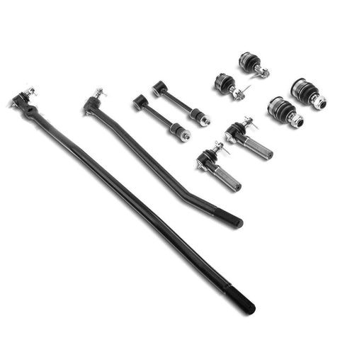 10pcs Front Side Stabilizer Bar End Link & Tie Rod End for Ford F-350 1992-1997