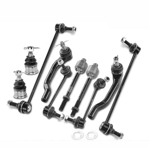 10Pcs Front Sway Bar Link & Ball Joint & Tie Rod for Acura MDX Honda Pilot 01-05