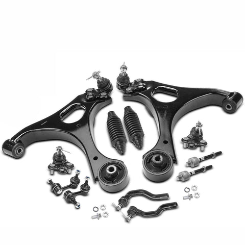 12x Front Lower Control Arm & Tie Rod End & Stabilizer Bar Link for Honda Civic