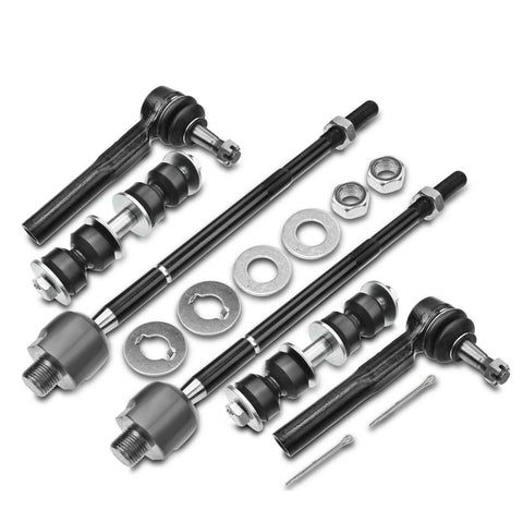 6x Front Inner & Outer Tie Rods Sway Bars Kit for Chevy Uplander Buick Pontiac
