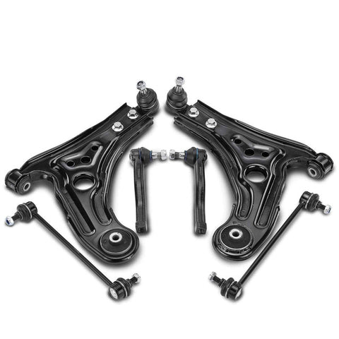 6x Front Control Arm & Stabilizer Bar Link & Tie Rod End for Chevrolet Pontiac